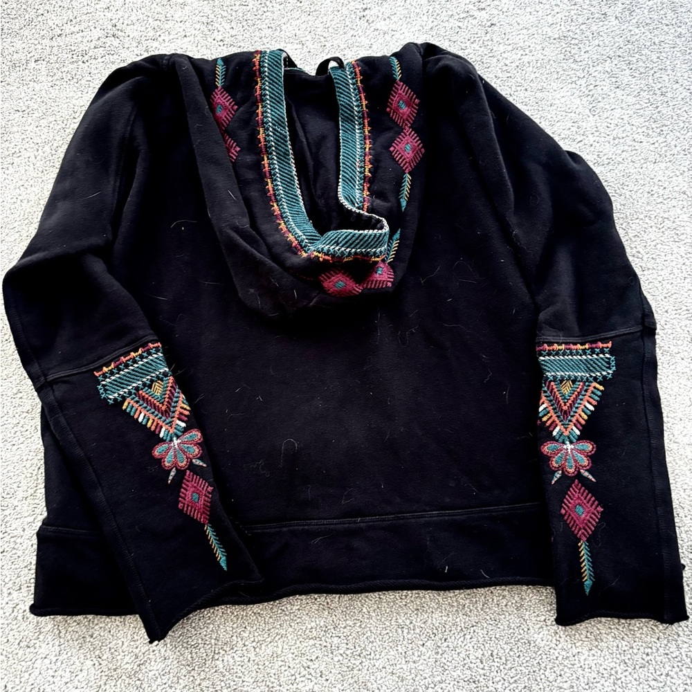 Johnny was stunning black embroidered hoodie excellent worn once - Picture 8 of 9